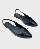 Black Pointed-Toe Slingback