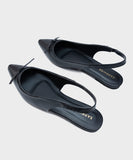 Black Pointed-Toe Slingback