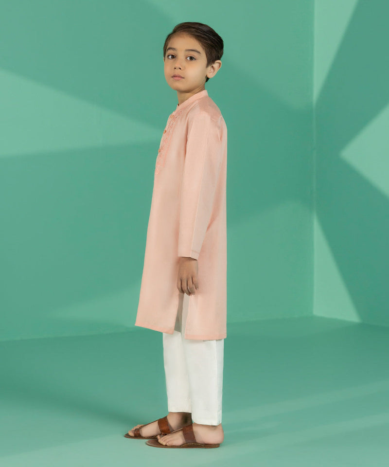 Embroidered Dobby Kurta