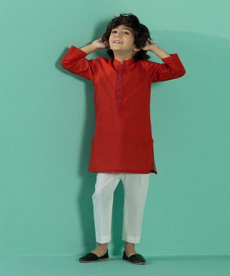 Embroidered Cambric Kurta