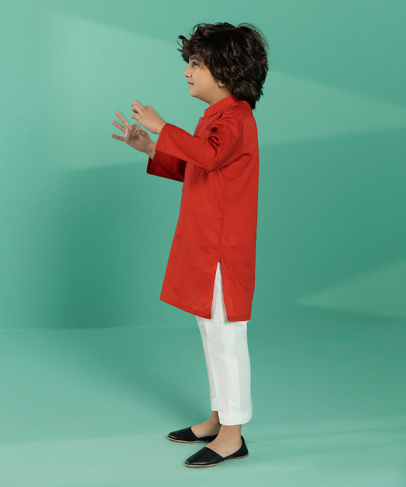 Embroidered Cambric Kurta