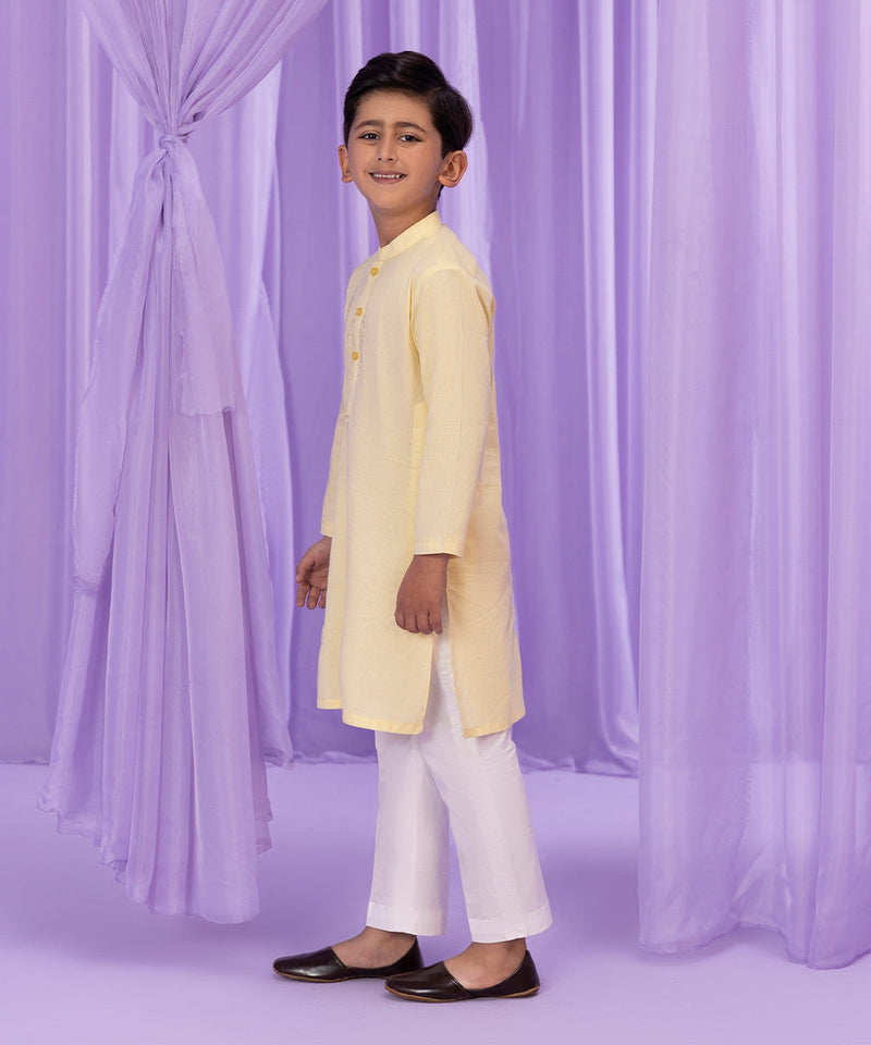 Embroidered Dobby Kurta