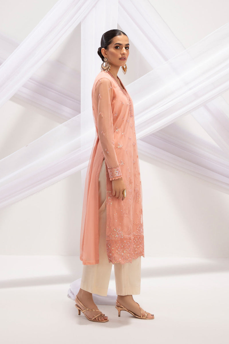 Embroidered Net Shirt