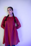 Solid Jacquard Kurti