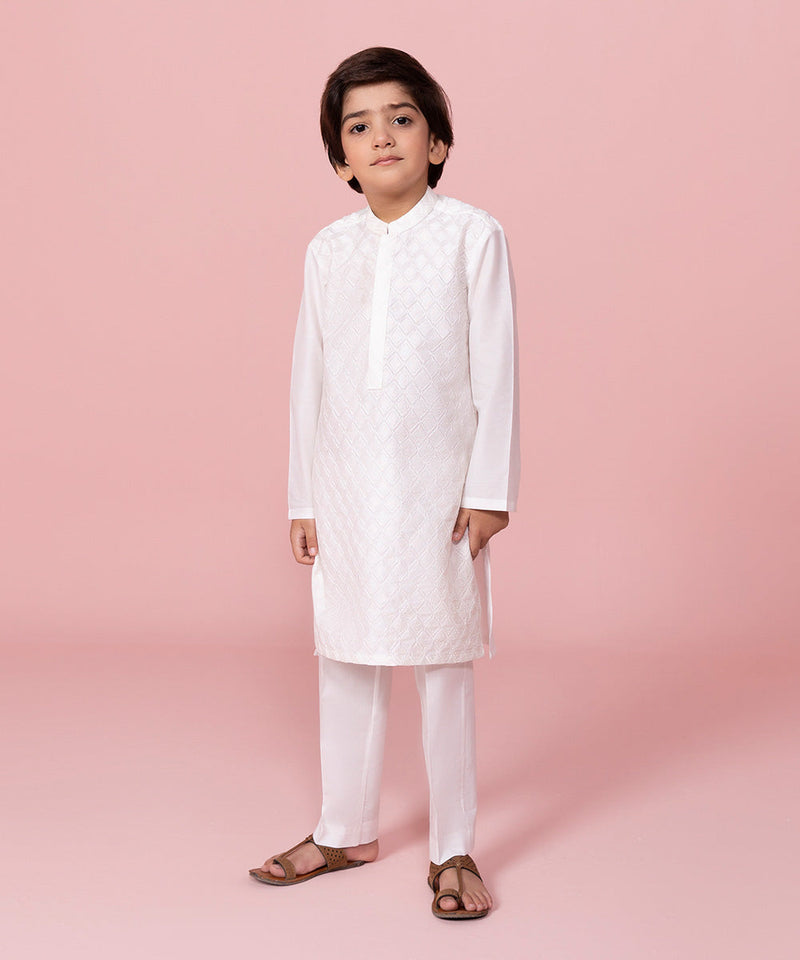 Embroidered Fine Cotton Suit
