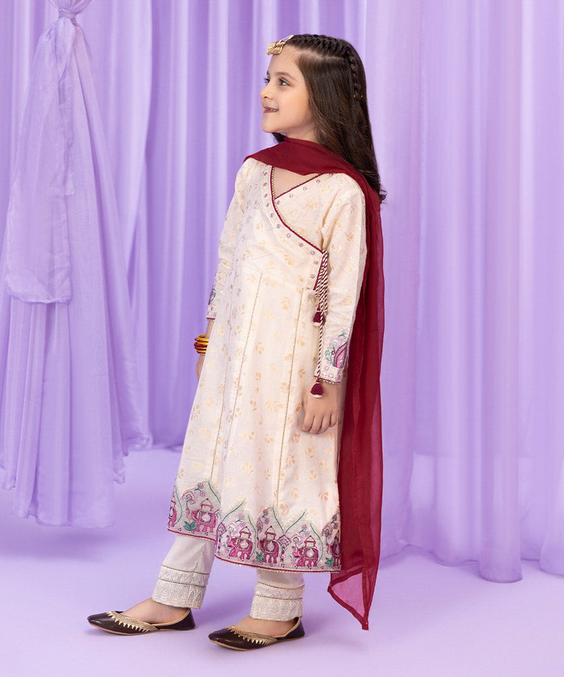 2 Piece - Embroidered Jacquard Suit