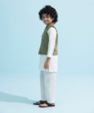 Embroidered Dobby Waistcoat