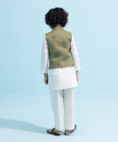 Embroidered Dobby Waistcoat