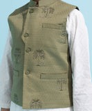 Embroidered Dobby Waistcoat