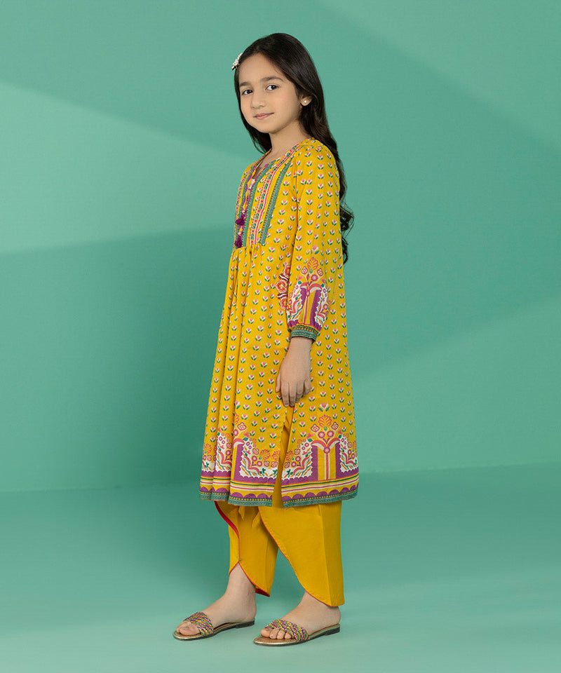 2 Piece - Embroidered Zari Lawn Suit