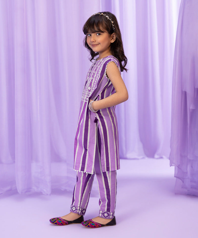 2 Piece - Embroidered Dobby Suit