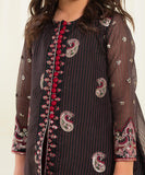 3 Piece - Embroidered Silk Organza Suit