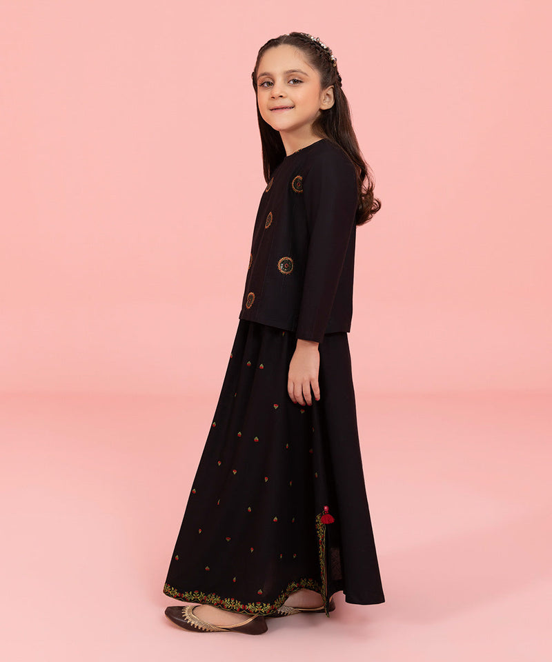 2 Piece - Embroidered Cambric Lehanga Choli