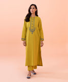 2 Piece - Embroidered Cotton Suit