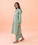 2 Piece - Embroidered Cotton Suit