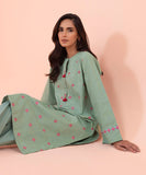 2 Piece - Embroidered Cotton Suit