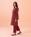 2 Piece - Embroidered Cotton Suit