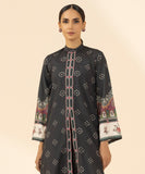 Printed Front-open Silk Shirt