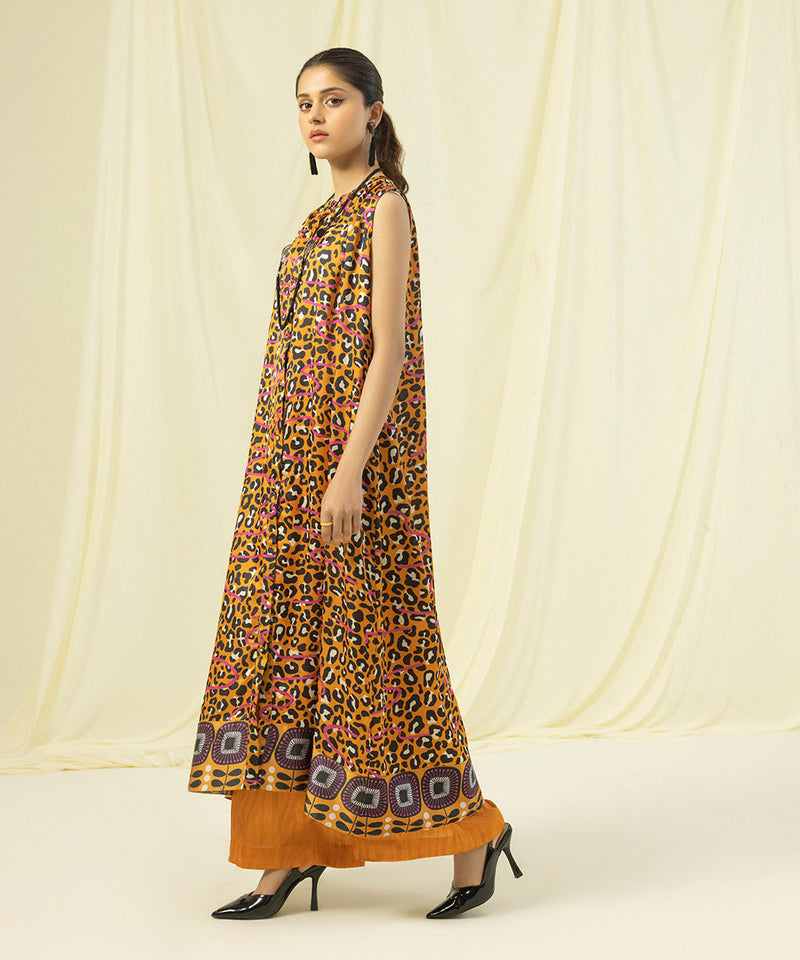 2 Piece - Printed Silk Suit