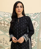 2 Piece - Embroidered Cotton Satin Suit