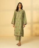 2 Piece - Embroidered Cotton Suit