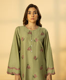 2 Piece - Embroidered Cotton Suit