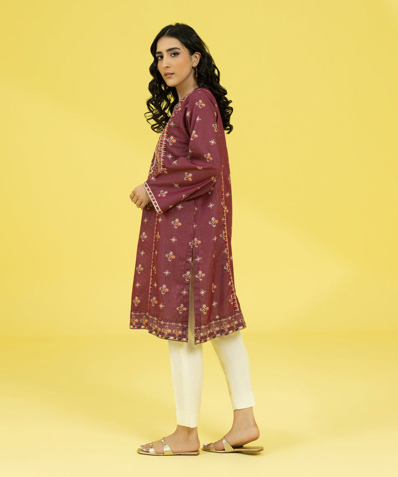 Embroidered Zari Lawn Shirt