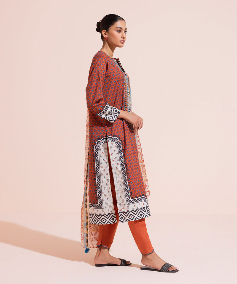 3 Piece - Embroidered Jacquard Suit