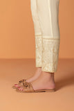 Embroidered Cambric Cigarette Pants