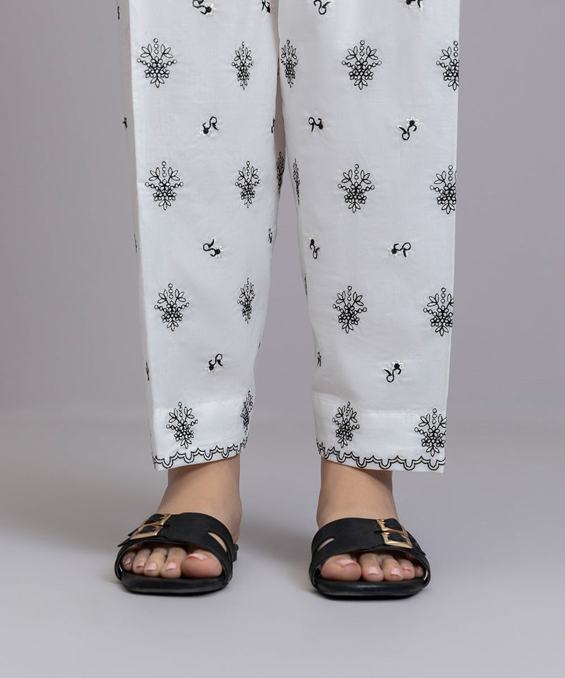 Embroidered Cambric Shalwar