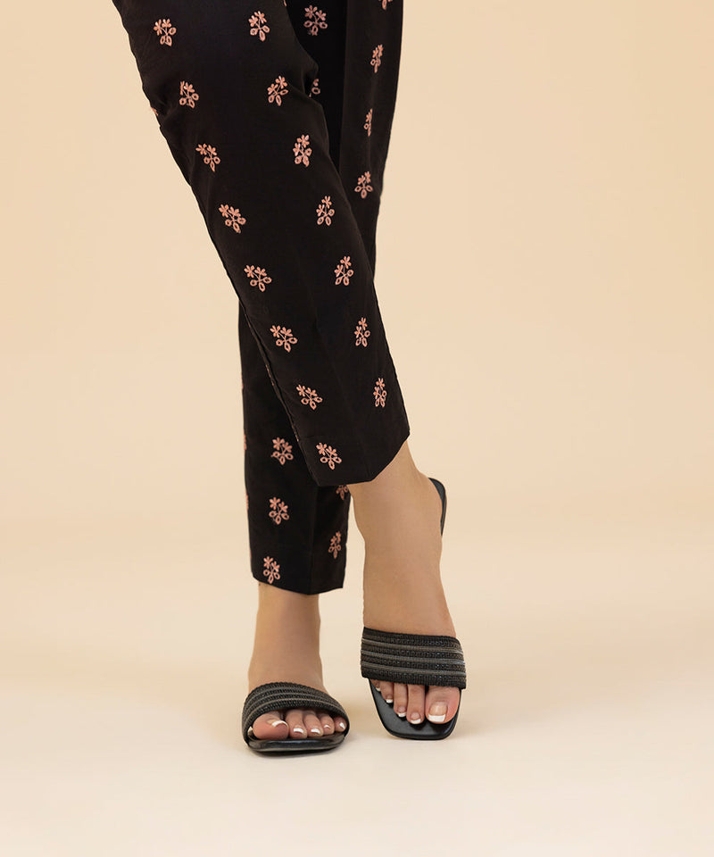 Embroidered Cambric Pants