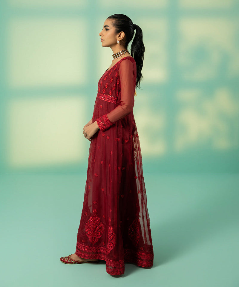 Embroidered Organza Peshwas