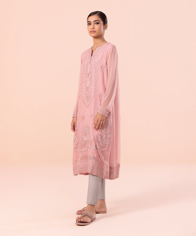 Embroidered Chiffon Shirt