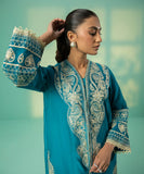 2 Piece - Embroidered Cotton Suit