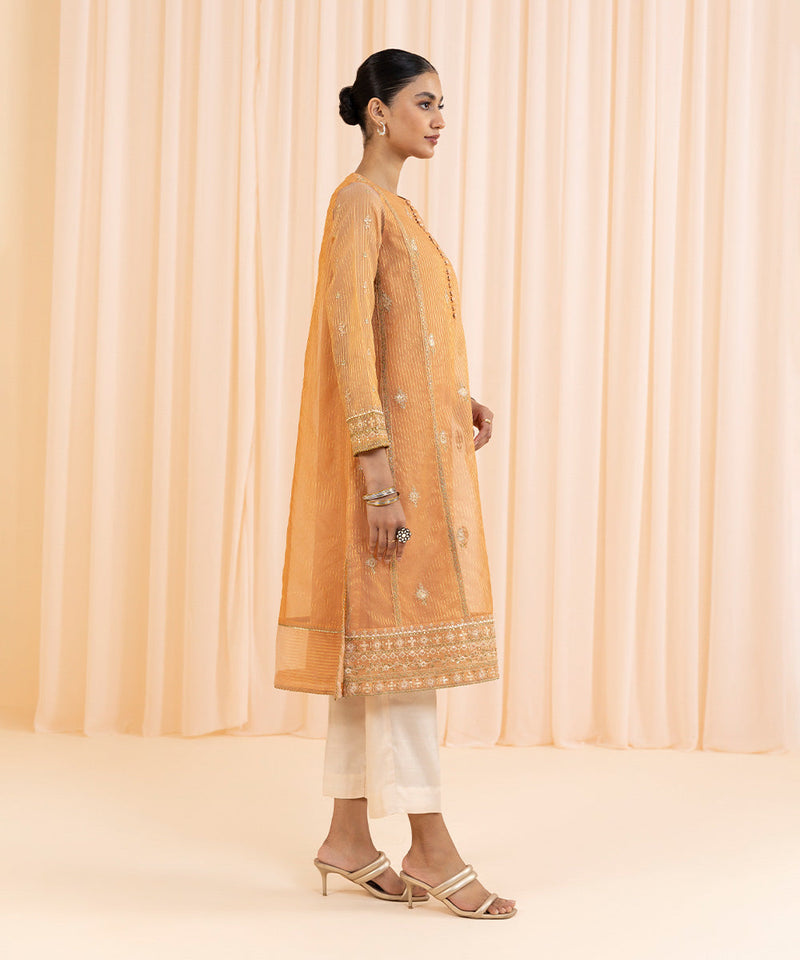 Embroidered Silk Organza Shirt