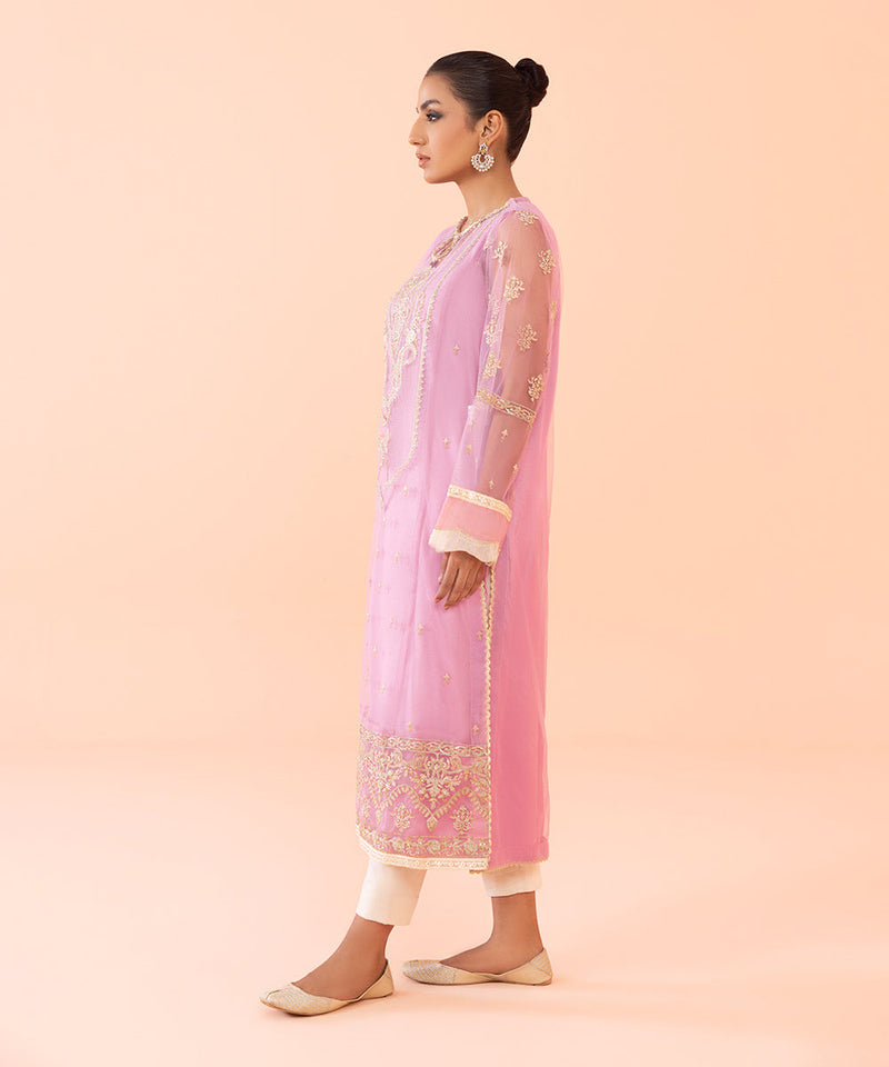 Embroidered Net Shirt