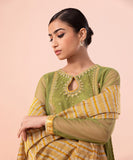 2 Piece - Embroidered Net Suit