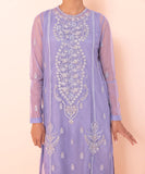 2 Piece - Embroidered Net Suit