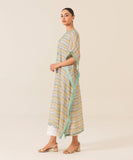 Embroidered Cotton Net Kaftan