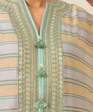 Embroidered Cotton Net Kaftan