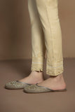 Raw Silk Cigarette Pants