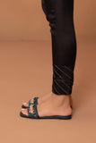 Raw Silk Cigarette Pants