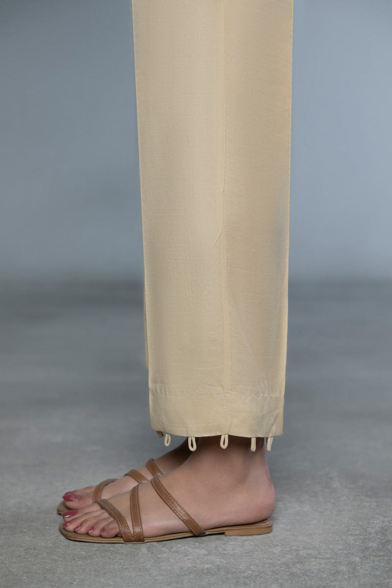 Raw Silk Straight Pants