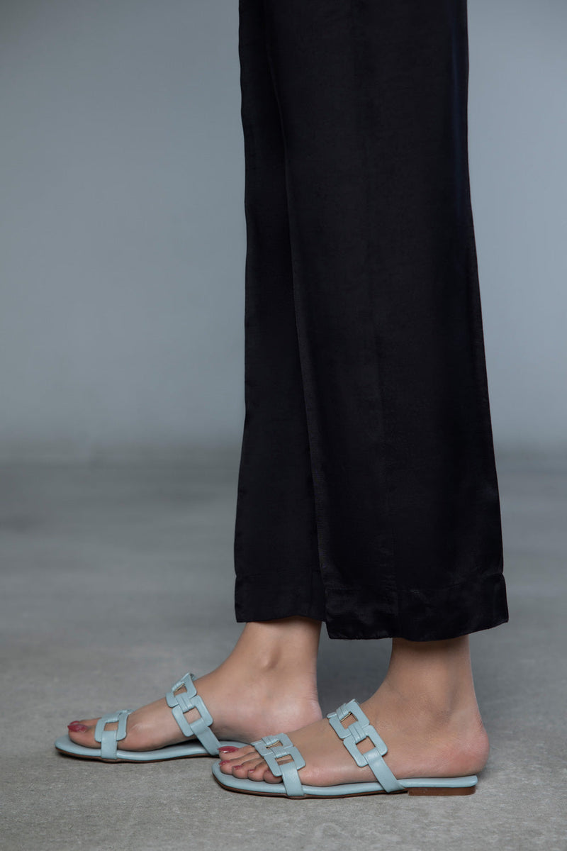 Raw Silk Straight Pants