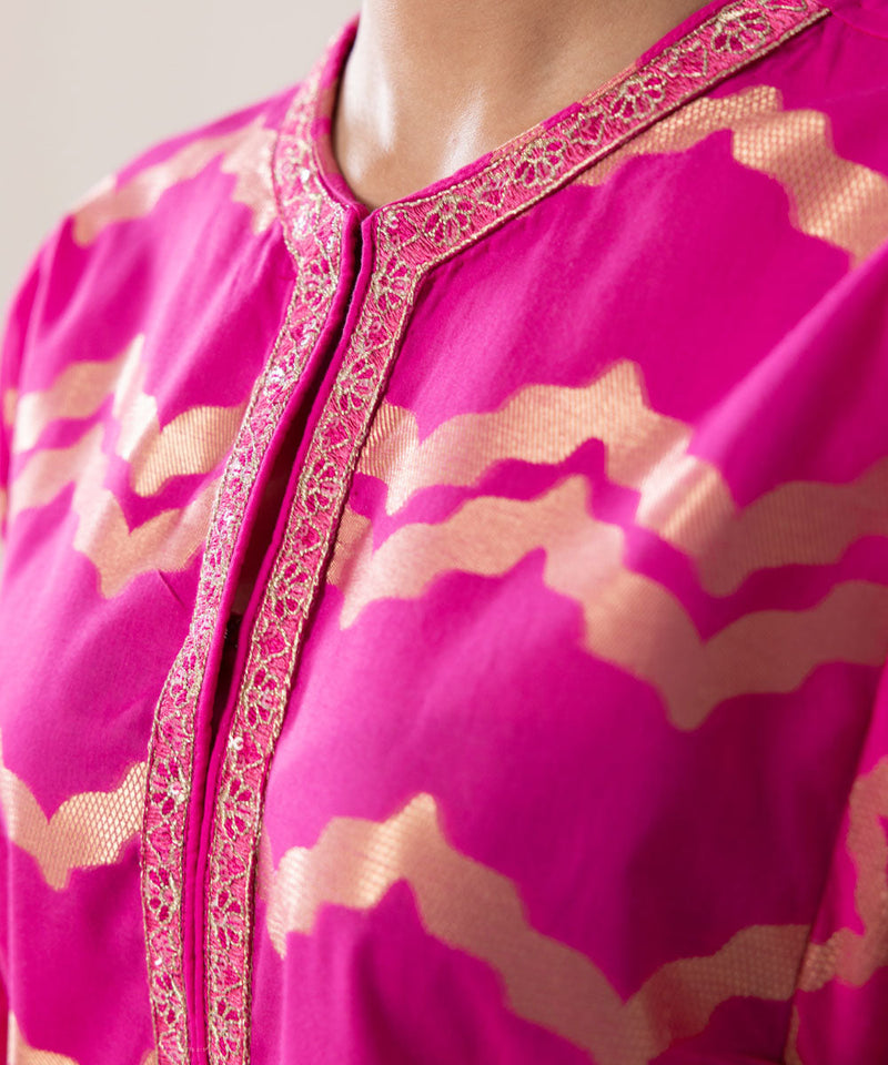 2 Piece - Embroidered Jacquard Suit