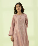 2 Piece - Embroidered Linen Suit