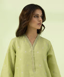 2 Piece - Embroidered Linen Suit