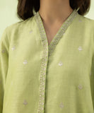 2 Piece - Embroidered Linen Suit
