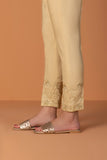 Embroidered Raw Silk Pants