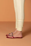 Embroidered Raw Silk Pants